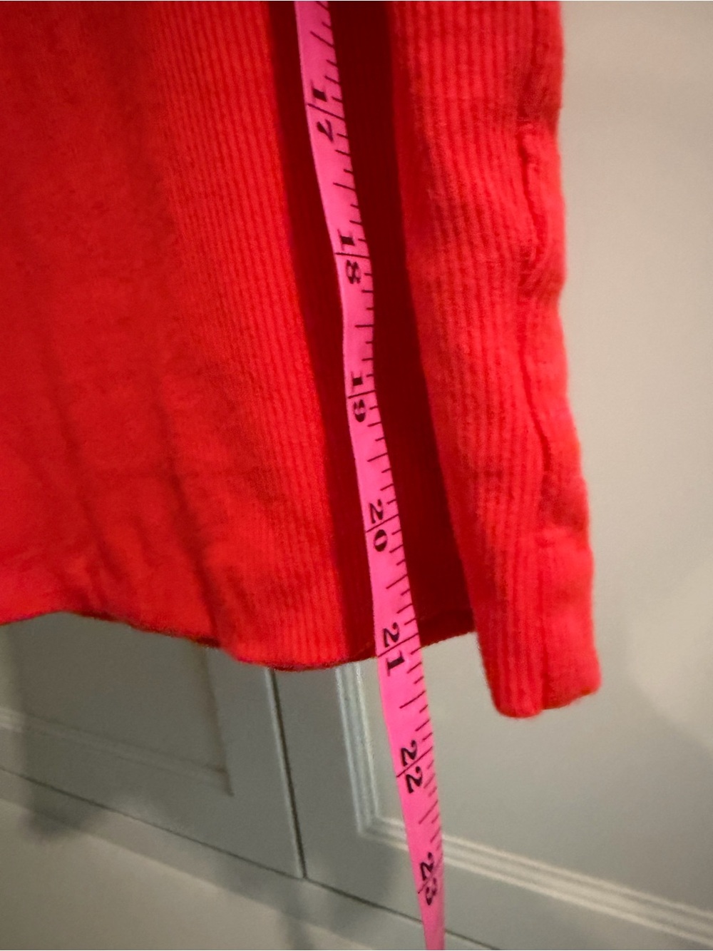 LNA Red Ribbed Tank Top - Picture 5 of 5